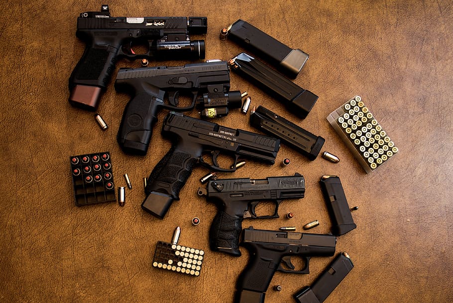 weapons, guns, ammunition, pistol, handgun, security, bullet