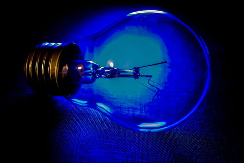 blue light bulb, technology, illuminated, science, electricity HD wallpaper