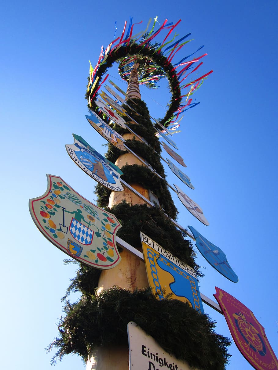 maypole, 1 may, tradition, need old, village life, decorated HD wallpaper
