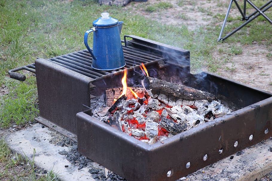 camping, campfire, outdoor, heat - temperature, burning, flame HD wallpaper