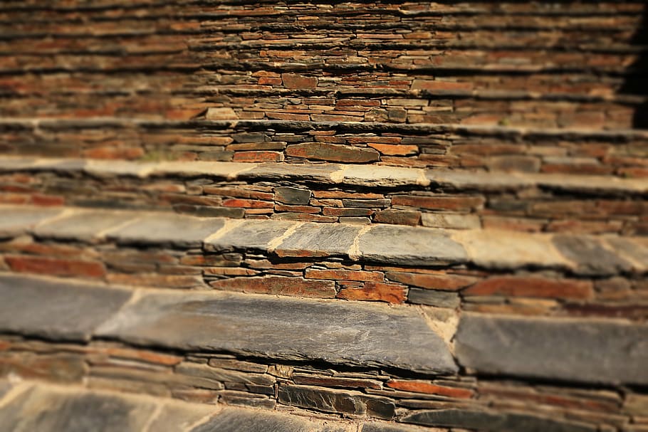 bricks, rocks, stairs, stones, backgrounds, old, architecture HD wallpaper