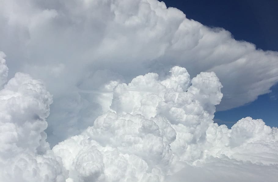 clouds, weather, front, sky, fluffy, cloudscape, cloud - sky HD wallpaper