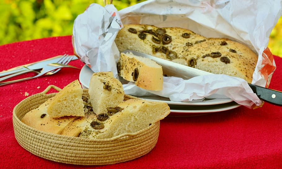 flat bread, olive bread, bake, baked, mediterranean, baked goods HD wallpaper