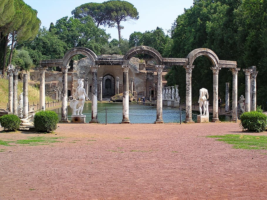 villa adriana, hadrian's villa, tivoli, italy, europe, antiquity, HD wallpaper