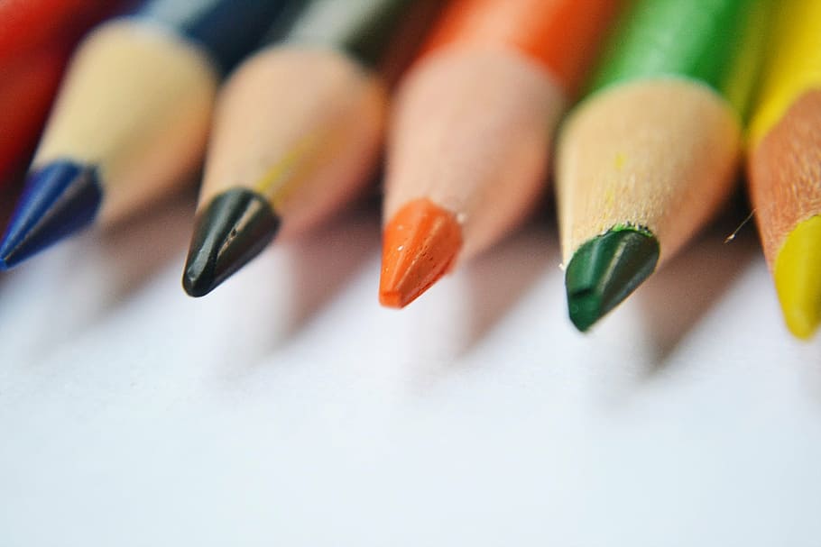 stationery, pencil, pencils, color, color pencils, colors, children, HD wallpaper