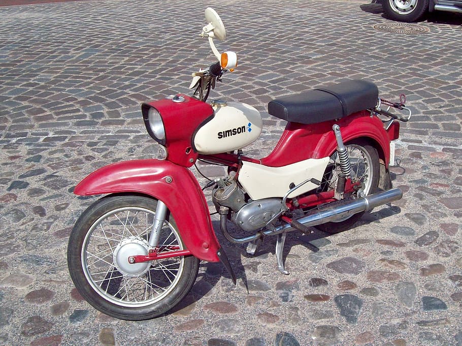 vehicle, motorcycle, technology, simson, retro bike, transportation HD wallpaper