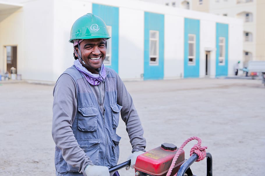 construction, building, architecture, work, site, smiling, happiness HD wallpaper