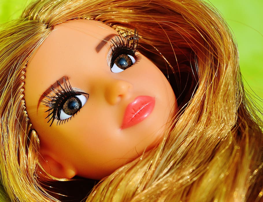 Doll, Pretty, Face, Eyes, Beauty, Hair, girl, play, children toys HD wallpaper