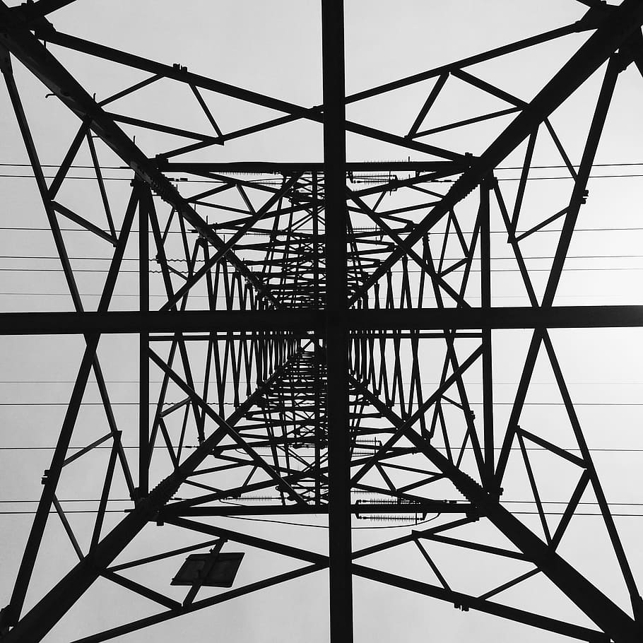 black and white, wire, wire tower, built structure, architecture HD wallpaper