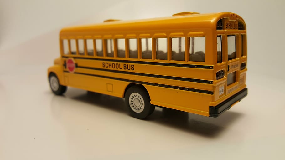 yellow school bus toy, transport, education, pupil, usa, student, HD wallpaper