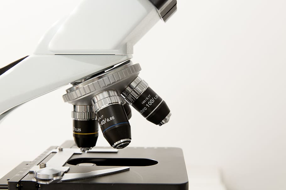 white and black microscope, doctor, practice, investigation HD wallpaper
