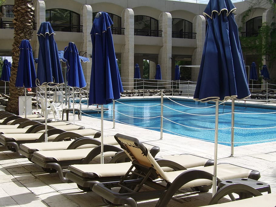Swimming Pool, Deck, Resort, Hotel, vacation, empty, holiday HD wallpaper