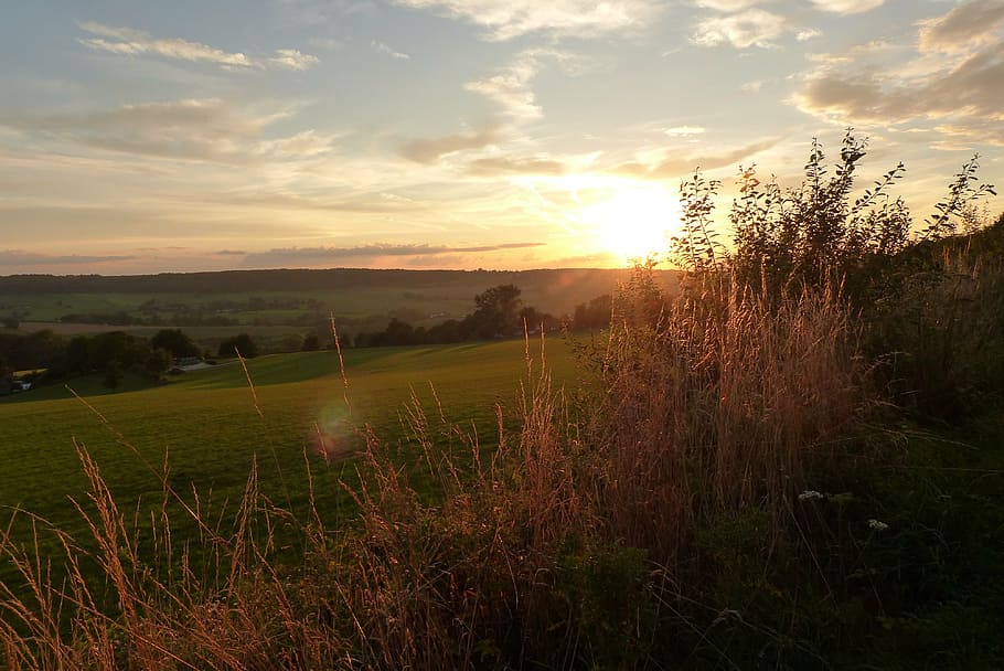 sunset, nature, landscape, brand, colorful sunset, air, netherlands HD wallpaper
