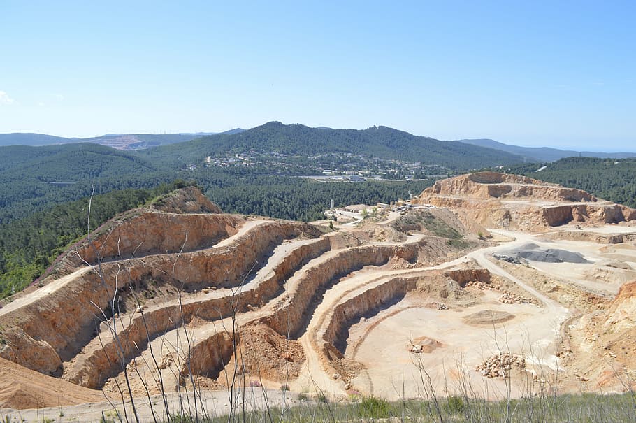 quarry, mountain, earth, engineering, environment, scenics - nature HD wallpaper