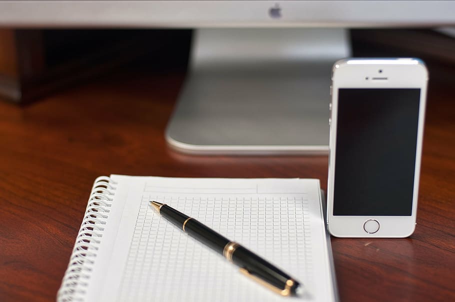 notepad, mont blanc, notes, business, journal, iphone, office HD wallpaper