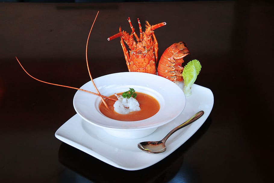 lobster dish, lobster soup, western, catering, hotel, food and drink
