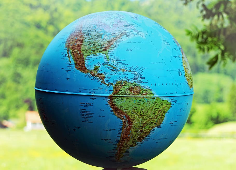 selective focus photography of globe, earth, blue planet, ball HD wallpaper