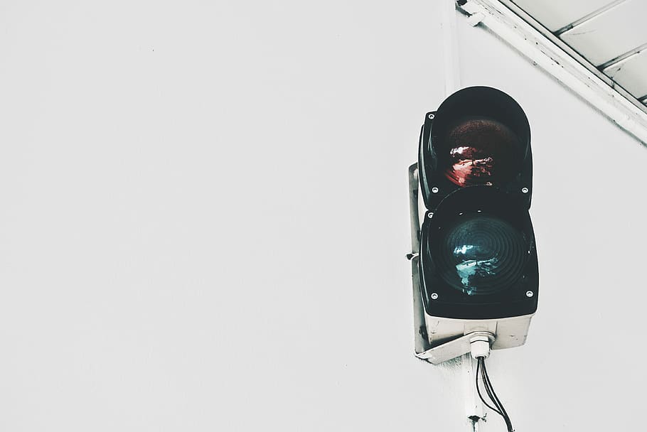 white framed traffic light turned-off, lamp, abstract, deutschland HD wallpaper