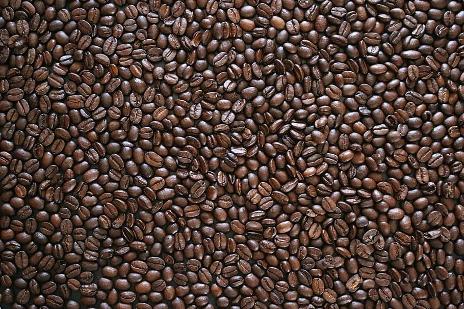 bunch of coffee beans, texture, food, smell, roasted, benefit from, HD wallpaper