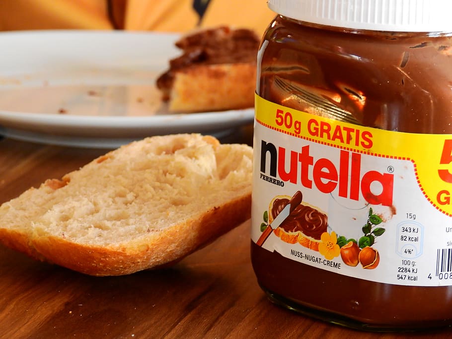 nutella, chocolate, delicious, sweet, eat, nougat, food, nibble, HD wallpaper
