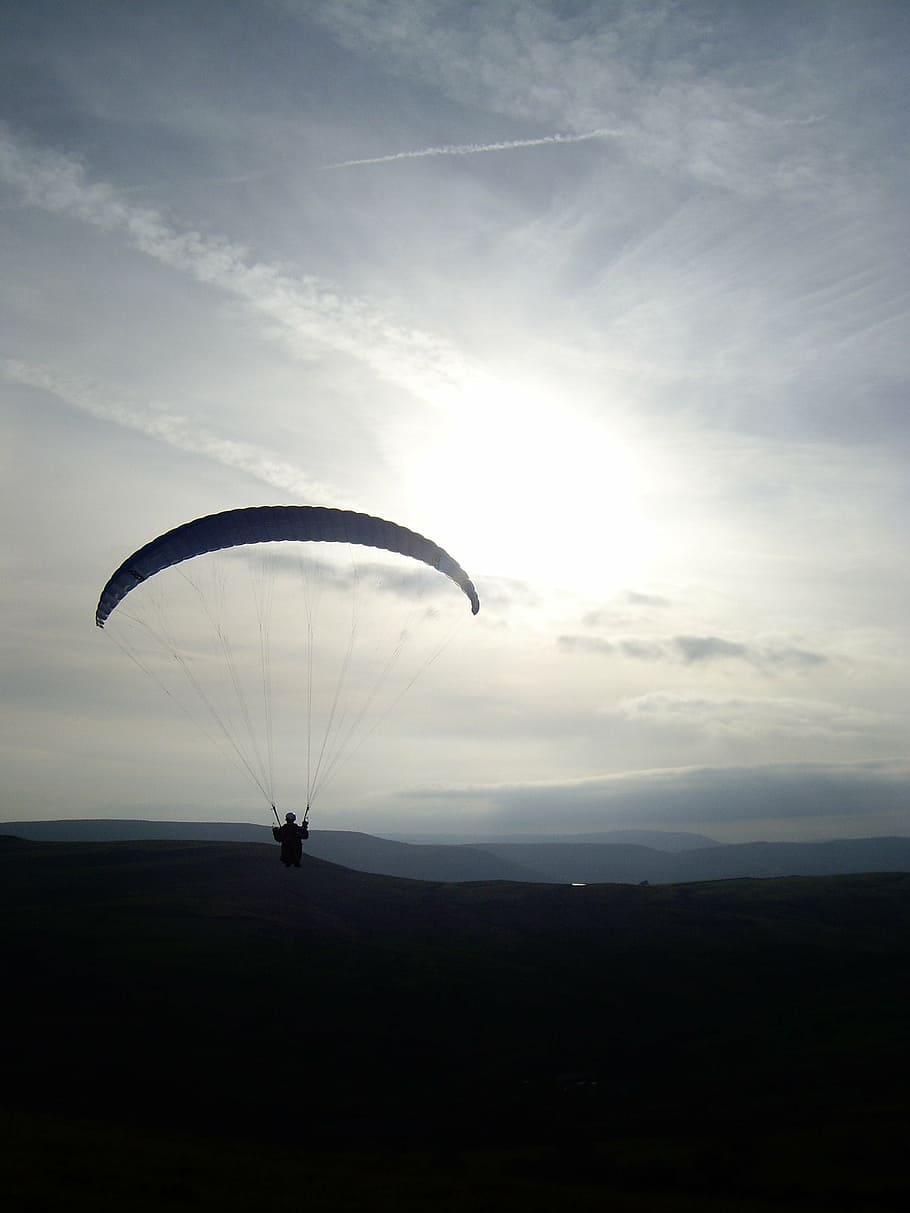 paragliding, flying, sunset, adventure, extreme sports, sky HD wallpaper