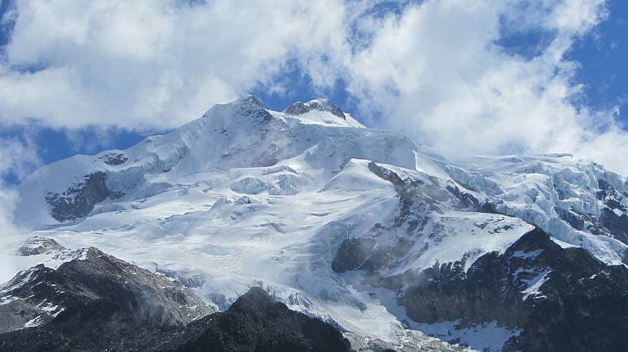 snow, mountain, panorama, ice, cold temperature, winter, cloud - sky HD wallpaper