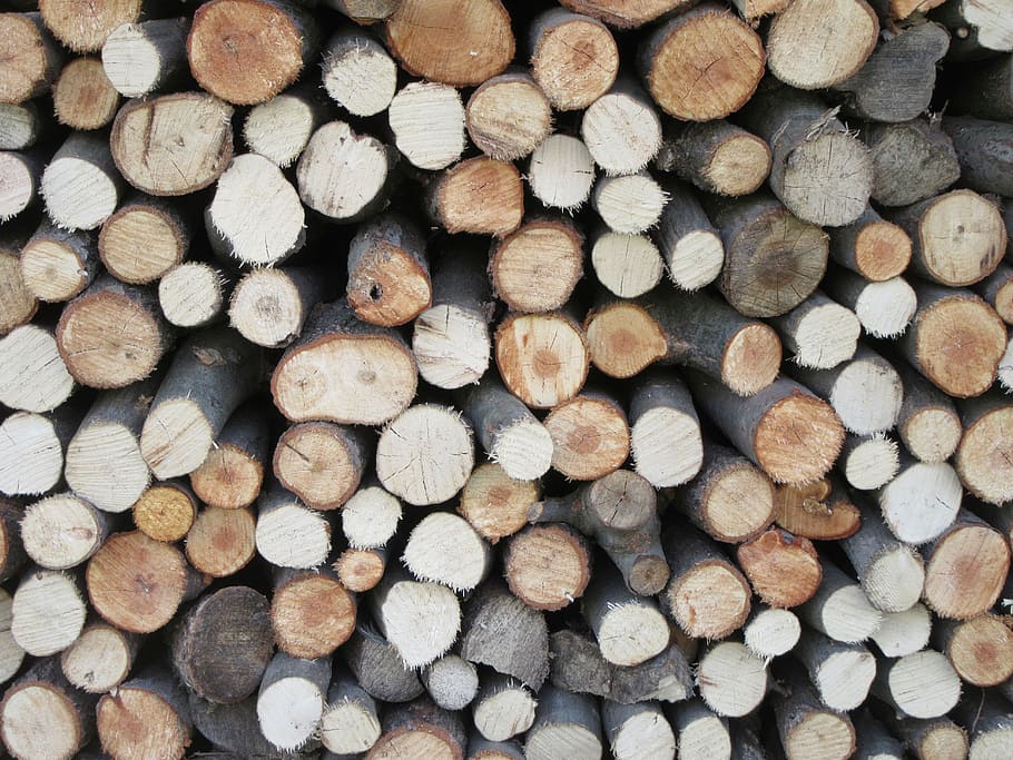 wood, stack, pile, cut, lumber, wooden, texture, full frame HD wallpaper