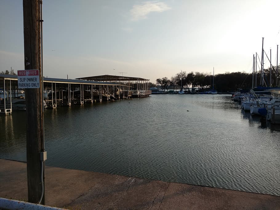 lake, marina, dock, water, sky, architecture, built structure HD wallpaper