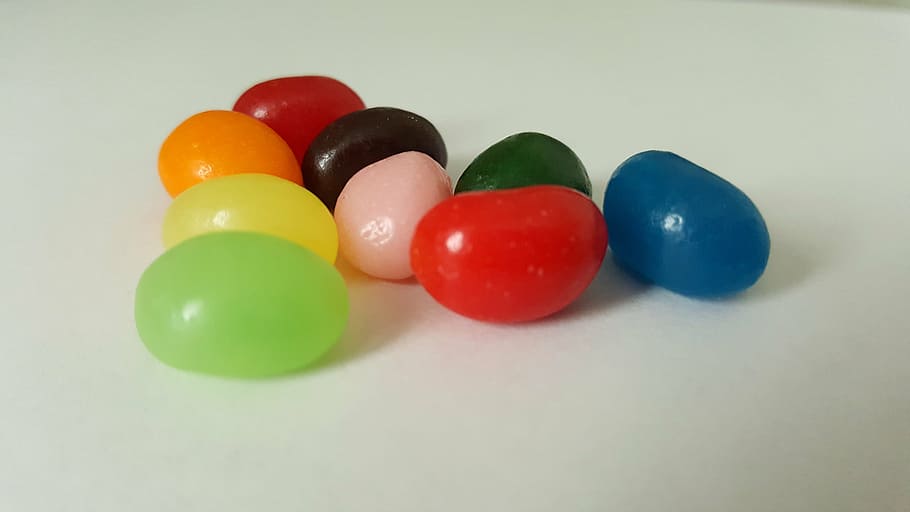 jelly beans, candy, easter, colorful, treat, red, blue, green, HD wallpaper