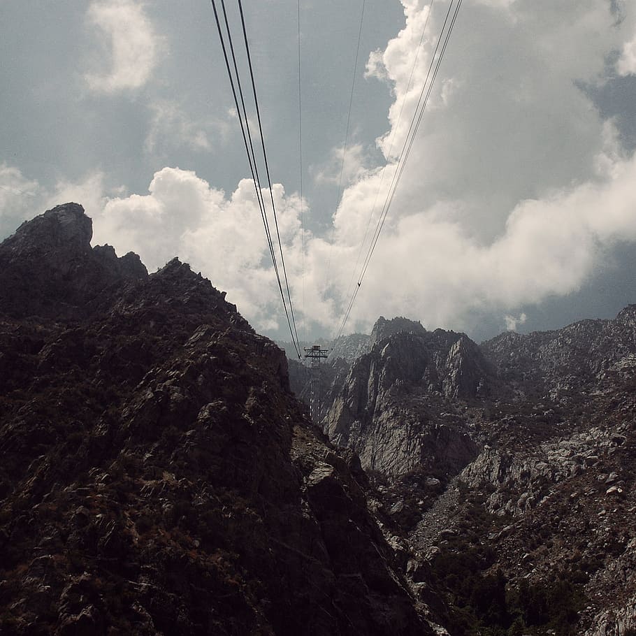 mountains, clouds, nature, sky, landscape, travel, view, outdoor HD wallpaper