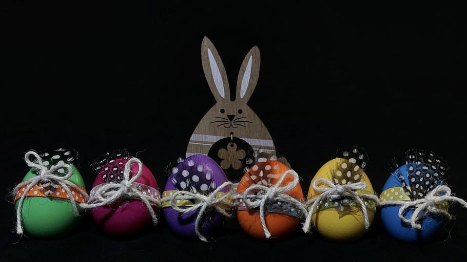 bunch of Easter eggs, colorful eggs, happy easter, colored HD wallpaper