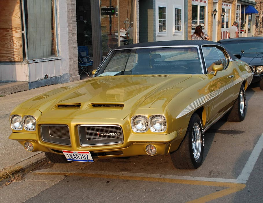 pontiac, auto, retro, old trimer, street car, classic ride HD wallpaper