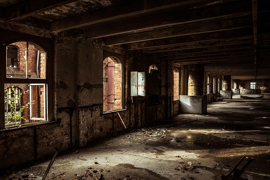continental, hanover, abandoned, architecture, building, old, HD wallpaper