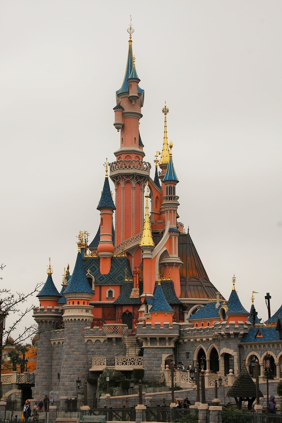 Disney Land, castle, sleeping beauty, disneyland, paris, france, HD wallpaper