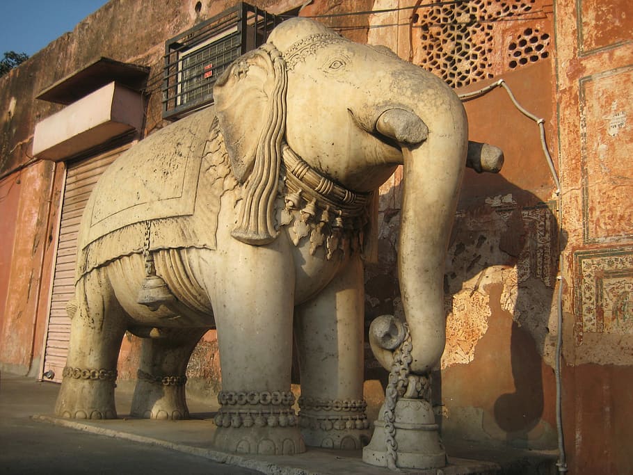 Marble, Elephant, Heritage, Sculpture, marble elephant, history HD wallpaper