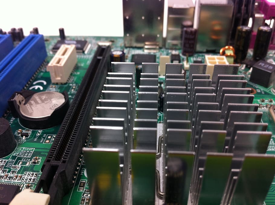 motherboard, heat sink, computer, technology, computer chip