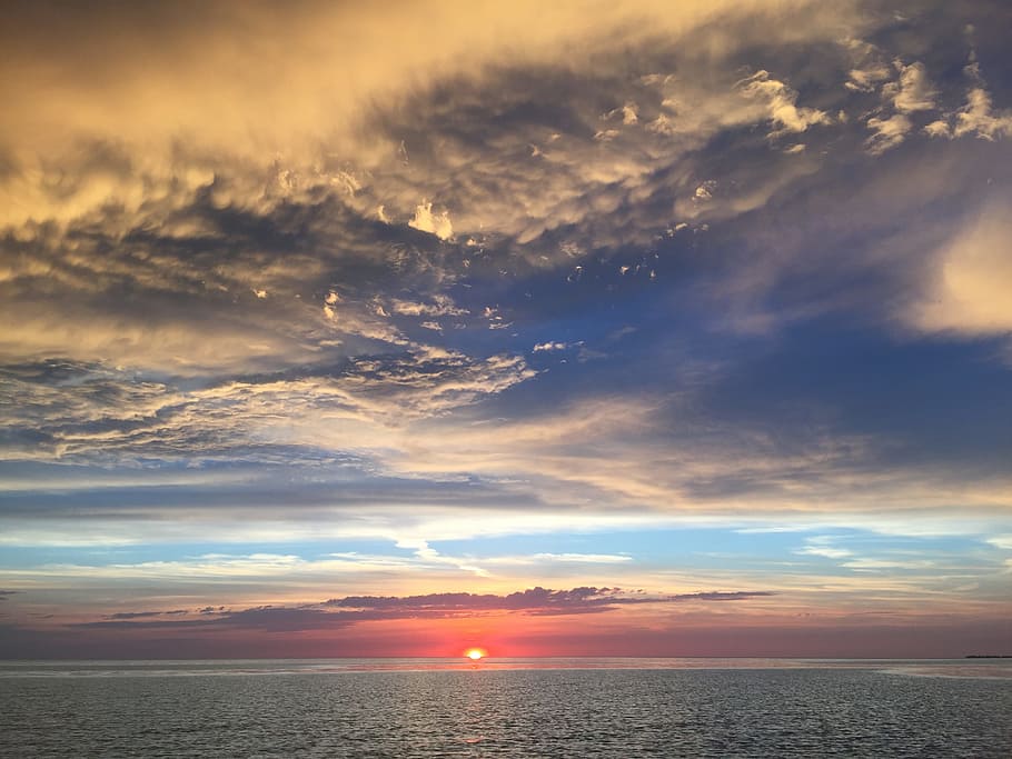 Sunset, Lake, Beach, Water, Sky, Nature, landscape, reflection HD wallpaper