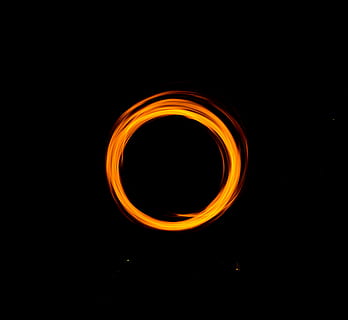 timelapse photography of fire, Portal, circle, light, line, light ring HD wallpaper