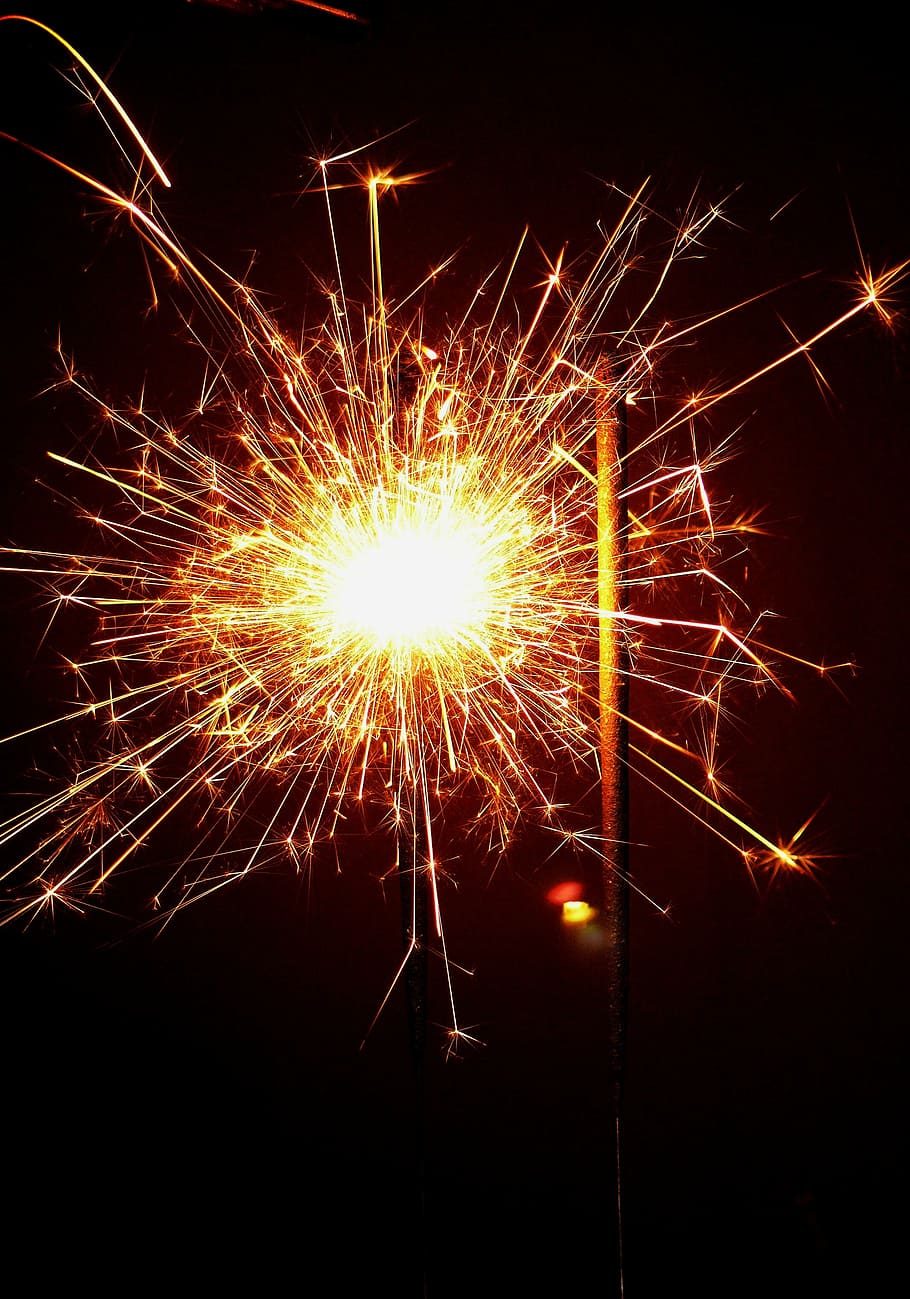 sparkler, celebration, fire, fireworks, greeting, congratulations HD wallpaper