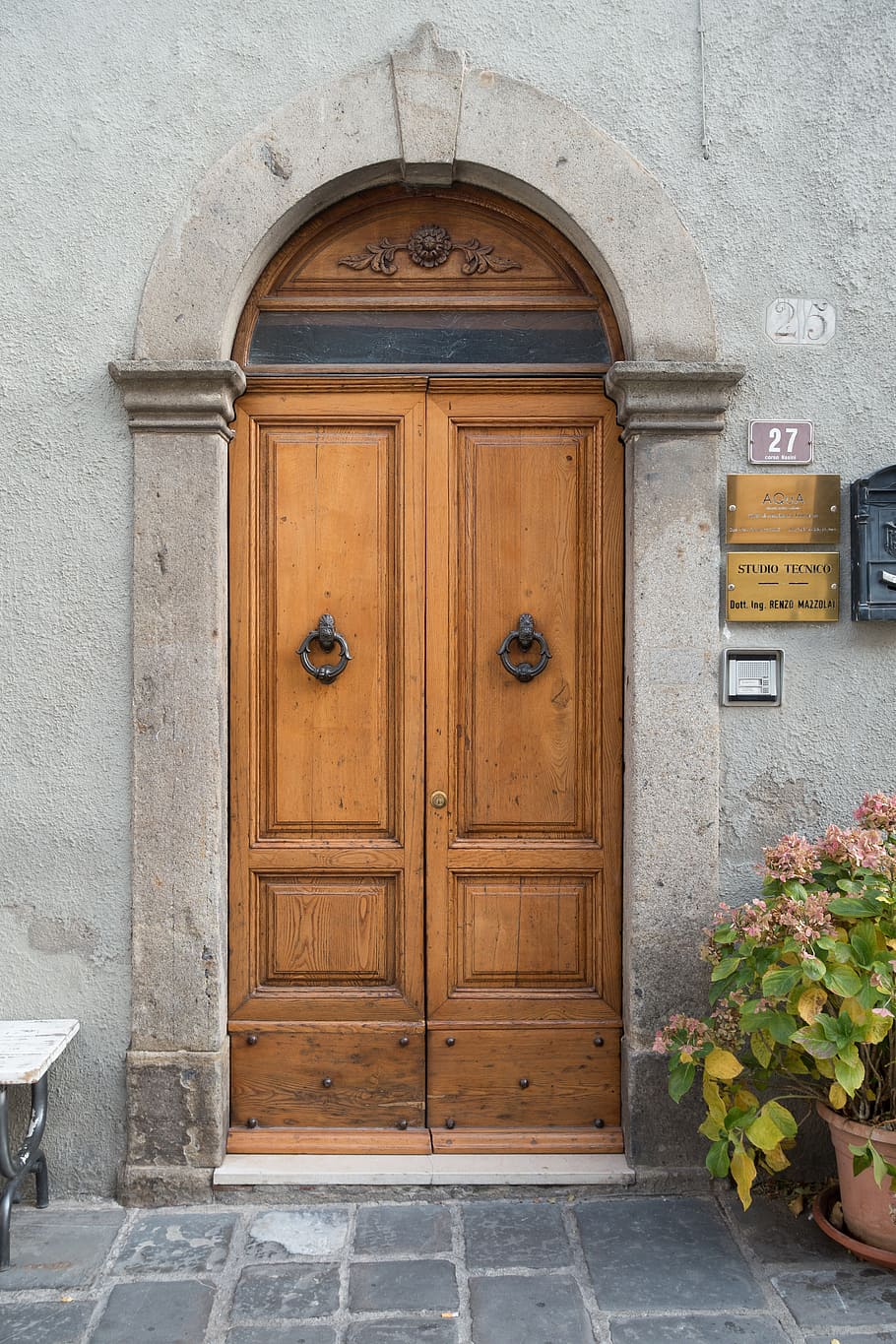 brown wooden door, input, house entrance, front door, input range, HD wallpaper