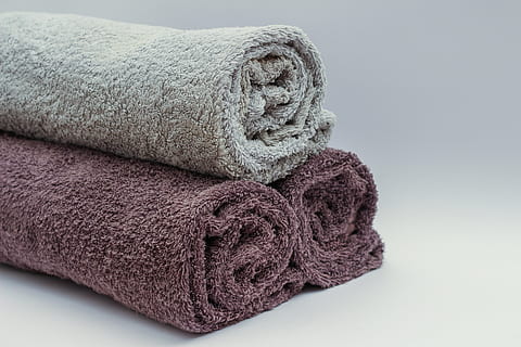 bath towels, bathroom, softness, textile, clean, folded, white HD wallpaper