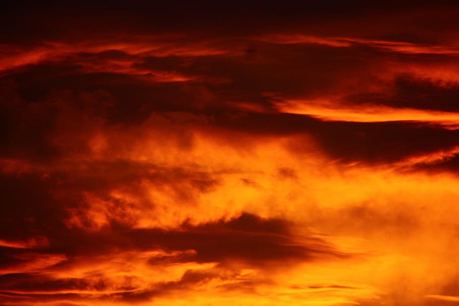 Sunset, Clouds, sky, abendstimmung, nature, cloud - Sky, cloudscape HD wallpaper