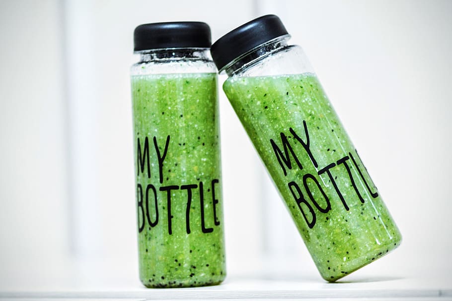 two My Bottle print tumblers, smoothies, detox, drink, healthy HD wallpaper