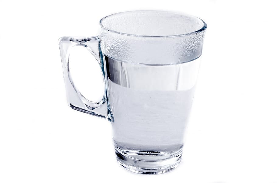 clear glass mug, drink, cup, water, profile, isolated, relief HD wallpaper
