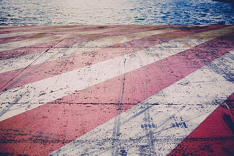 limit, demarcation, road, keep off, road block, red, white HD wallpaper