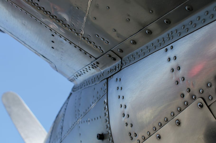 grey metal plane surface, industry, technology, airplane, transportation system HD wallpaper