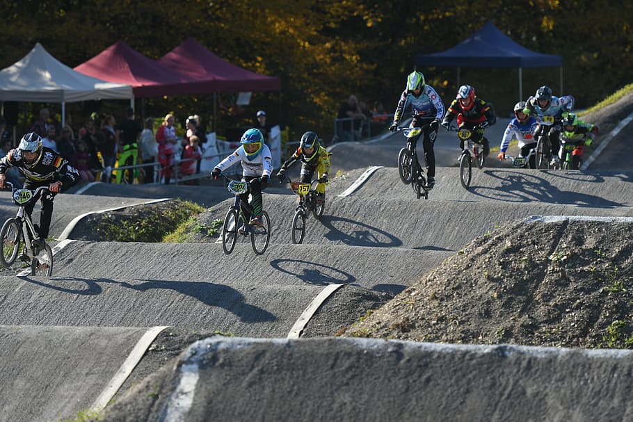 bmx, race, action, cyclists, rad-bundesliga, bike, competition HD wallpaper