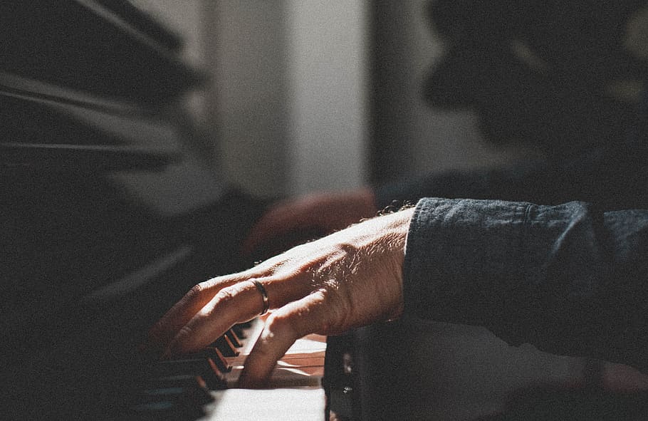 person playing piano, hand, pianist, creative, arm, human Hand HD wallpaper