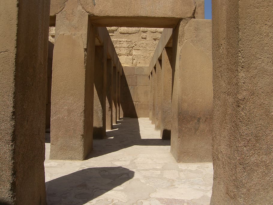 coridor, antic architecture, egypt, cairo, motive, built structure HD wallpaper