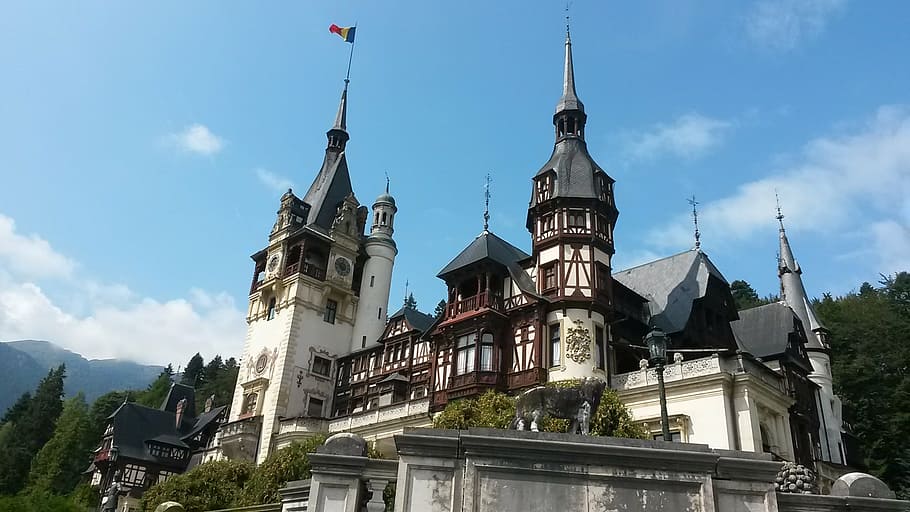 castle, romania, monument, architecture, transylvania, sky HD wallpaper